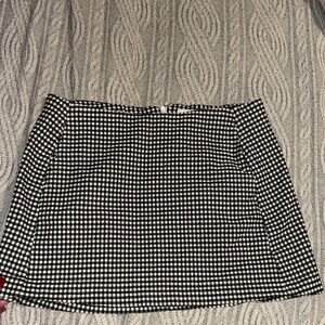 Urban Outfitters Black and White Checkered Mini Skirt